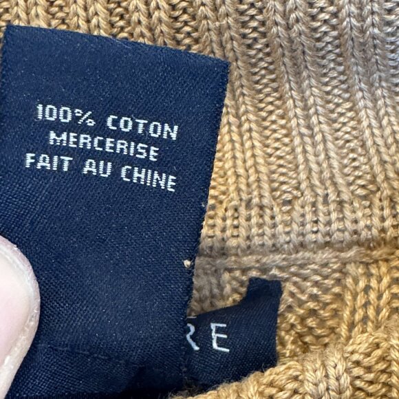Jones New York Signature 1xl Camel Cable-Knit Turtleneck Sweater EUC Classic - Picture 5 of 6